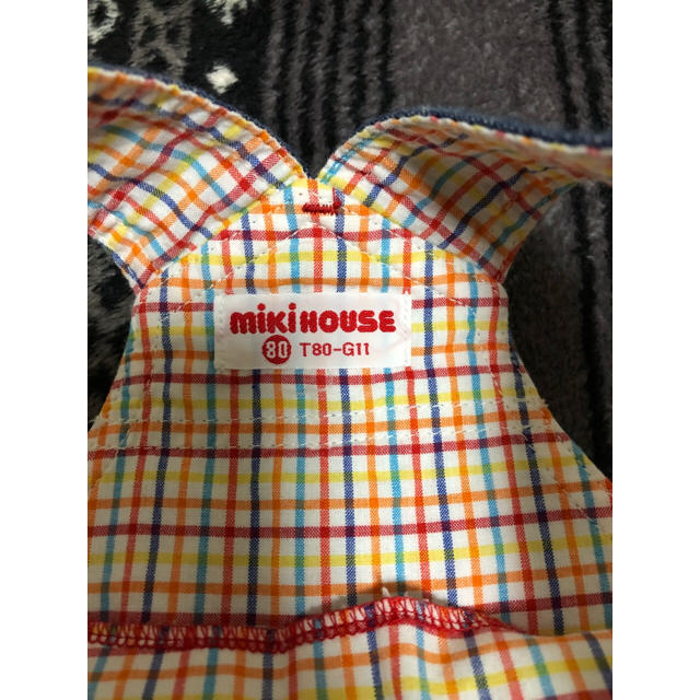 mikihouse(ミキハウス)のミキハウス デニムオーバーオール 80 キッズ/ベビー/マタニティのベビー服(~85cm)(パンツ)の商品写真