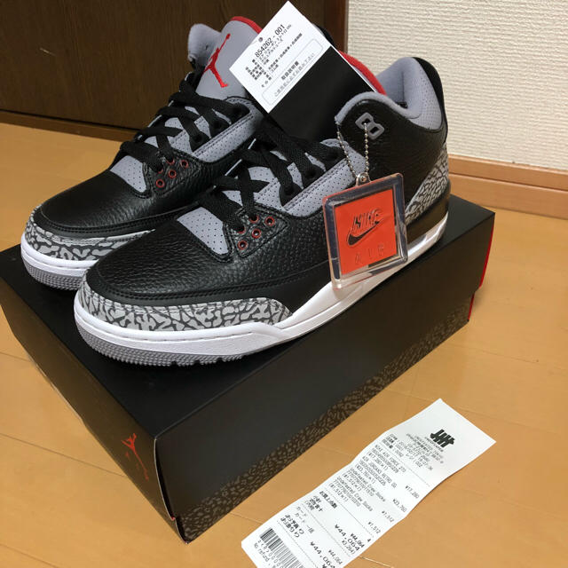 28cm nike air jordan 3 black cement