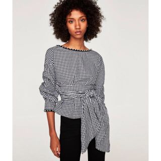 ザラ(ZARA)の♡2018SSトレンド♡ ZARA 新品 ギンガムチェックトップス(シャツ/ブラウス(長袖/七分))