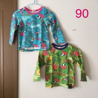 パーティーパーティー(PARTYPARTY)の【90】パーティーパーティー カラフル ロンT お揃い ２枚セット＊(Tシャツ/カットソー)