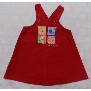 ミキハウス(mikihouse)のミキハウス　アップリケが可愛い赤ジャンパースカート90(スカート)