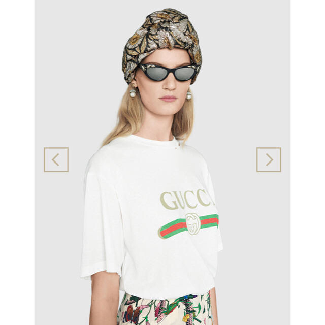 Gucci(グッチ)のgucci  ロゴ コットンTシャツ レディースのトップス(Tシャツ(半袖/袖なし))の商品写真