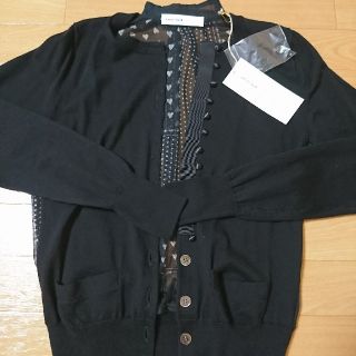 サカイラック(sacai luck)の【3/1迄しょこら様専用】本物 サカイラック カーディガン ハート ブラック 2(カーディガン)