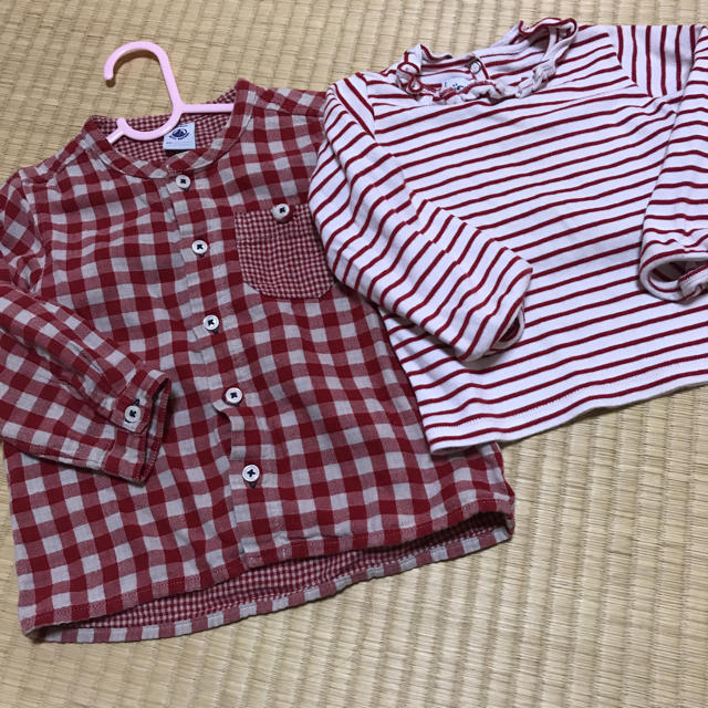 PETIT BATEAU(プチバトー)のプチバトーセット キッズ/ベビー/マタニティのベビー服(~85cm)(シャツ/カットソー)の商品写真