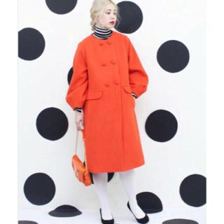 ドットアンドストライプスチャイルドウーマン(Dot&Stripes CHILDWOMAN)のパフスリーブコート(ロングコート)