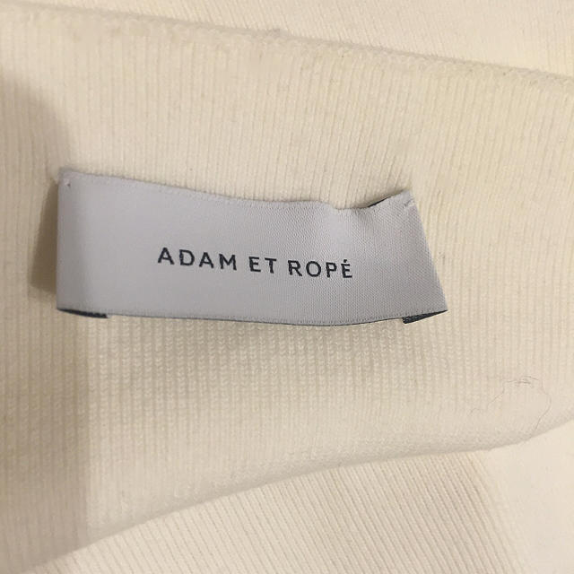 Adam et Rope'(アダムエロぺ)のadam et rope アダムエロペ ボートネック ニット カットソー 白 レディースのトップス(ニット/セーター)の商品写真