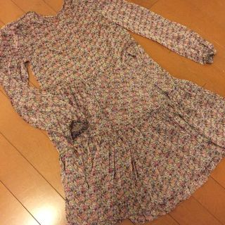 ジルスチュアート(JILLSTUART)の小花柄 シフォンワンピース チュニック 膝丈(ひざ丈ワンピース)