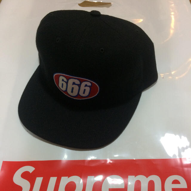 新品未使用 supreme 666キャップ ブラックキャップ