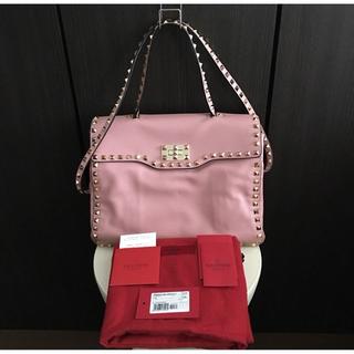 ヴァレンティノ(VALENTINO)のVALENTINO ヴァレンティノ スタッズ バッグ ピンク トート ショルダー(トートバッグ)