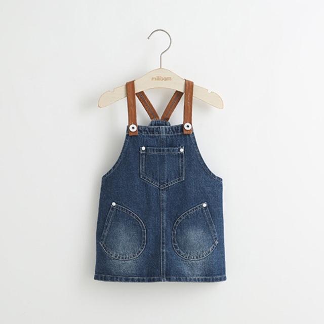 デニム ジャンパー スカート Denim Jumper Skirt キッズ/ベビー/マタニティのキッズ服女の子用(90cm~)(ワンピース)の商品写真