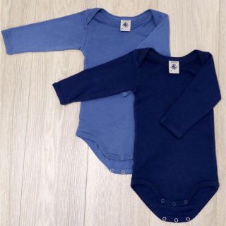 プチバトー(PETIT BATEAU)の長袖ボディ2枚組(肌着/下着)