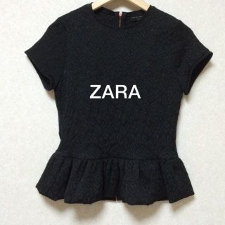 ザラ(ZARA)のZARA/新品タグ付きショート丈ペプラム(シャツ/ブラウス(半袖/袖なし))