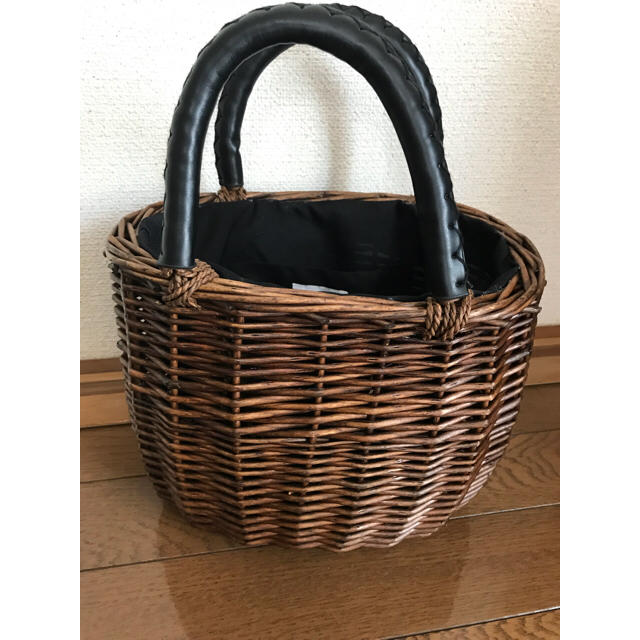 LEPSIM(レプシィム)のLEPSIM レプシィム フェイクファーカゴBAG ダークブラウン  レディースのバッグ(かごバッグ/ストローバッグ)の商品写真