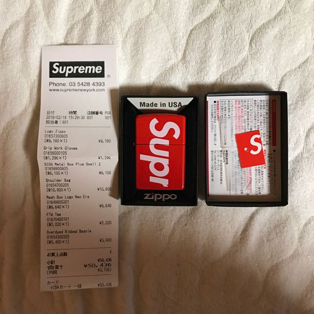 シュプリーム ロゴ ジッポ 赤 supreme logo zippo RED