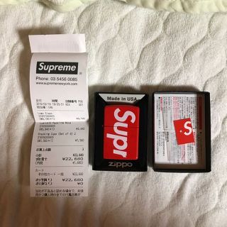 シュプリーム(Supreme)のシュプリーム ロゴ ジッポ 赤 supreme logo zippo RED(タバコグッズ)