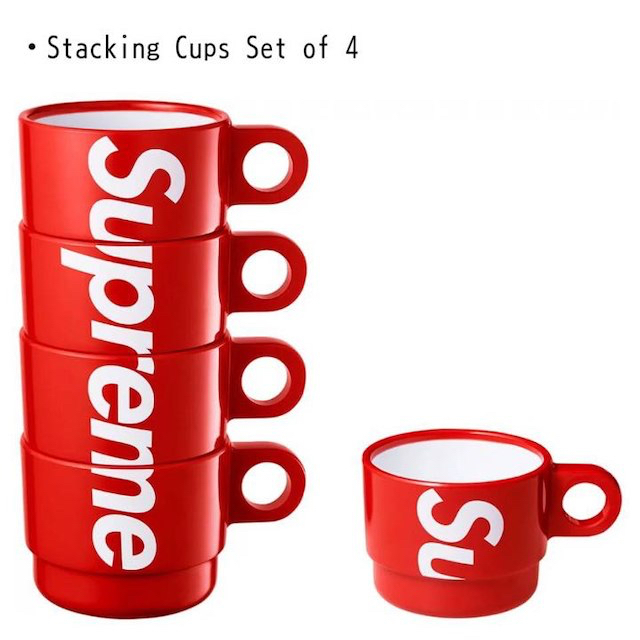 Supreme シュプリーム スタッキング カップセット Stacking Cups Set of 4 18SS レッド 赤 ストリート ブランド グッズ 小物 【メンズ】