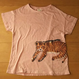 ザラキッズ(ZARA KIDS)のZARA キッズ Tシャツ トラ柄 サイズ152 11/12 ピンク(Tシャツ/カットソー)