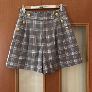 コルザ(COLZA)のチェック柄フレアショートパンツ(パンツ/スパッツ)