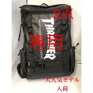 スラッシャー(THRASHER)の専用 2点新品[特価]スラッシャー ボックスリュック ブラック×ホワイト(リュック/バックパック)