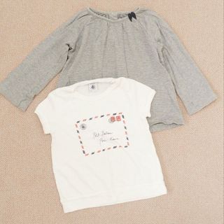 プチバトー(PETIT BATEAU)のＰＥＴＩＴ　ＢＡＴＥＡＵ半袖Ｔシャツ/長袖カットソーの2点セット(その他)