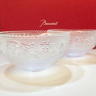 バカラ(Baccarat)のスマイル様向け値段変更 バカラアラベスクスモークボウル二個セット(食器)