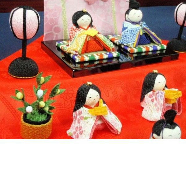 即納♪○新品!47幅 ちりめん ひな人形 10人揃い ひな祭り 雛人形