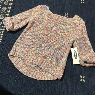 オールドネイビー(Old Navy)の新品タグ付OLDNAVY七分丈ニット80cm女の子(ニット/セーター)