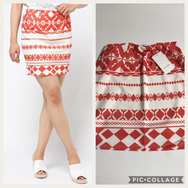 rienda(リエンダ)のrienda❤︎ジオメトリックタイトスカート レディースのスカート(ミニスカート)の商品写真