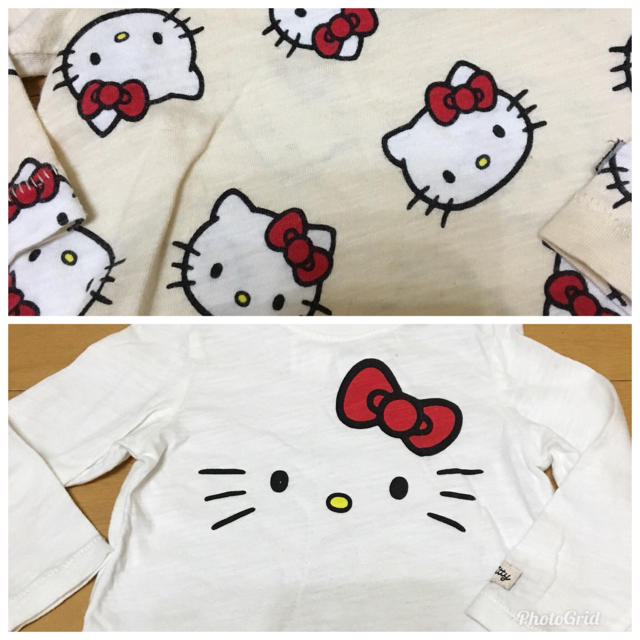 H&M(エイチアンドエム)のH&M キティちゃん長袖Ｔシャツ 2枚セット    サイズ 70 キッズ/ベビー/マタニティのベビー服(~85cm)(Ｔシャツ)の商品写真