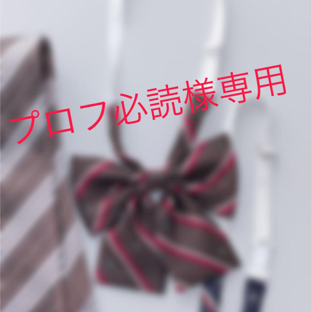 【プロフ必読様専用】制服リボン(茶) レディースのアクセサリー(ネックレス)の商品写真