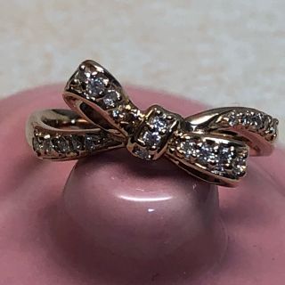 サマンサティアラ(Samantha Tiara)のご専用です♡ ☆超美品☆サマンサティアラ K18PG 0.20ct リボンリング(リング(指輪))