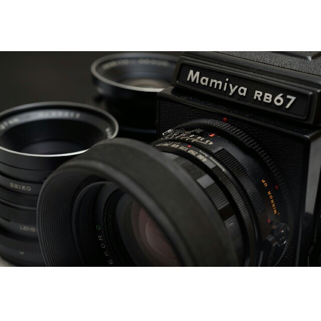 USTMamiya(マミヤ)のMamiya RB67 レンズ3本セット ※要整備品 スマホ/家電/カメラのカメラ(フィルムカメラ)の商品写真