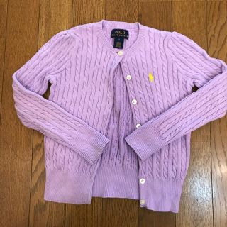 ポロラルフローレン(POLO RALPH LAUREN)のkidsラルフローレン ラベンダーカーディガン(カーディガン)