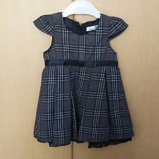 ニシマツヤ(西松屋)の【美品❗】チェック柄ワンピース ８０㎝(ワンピース)