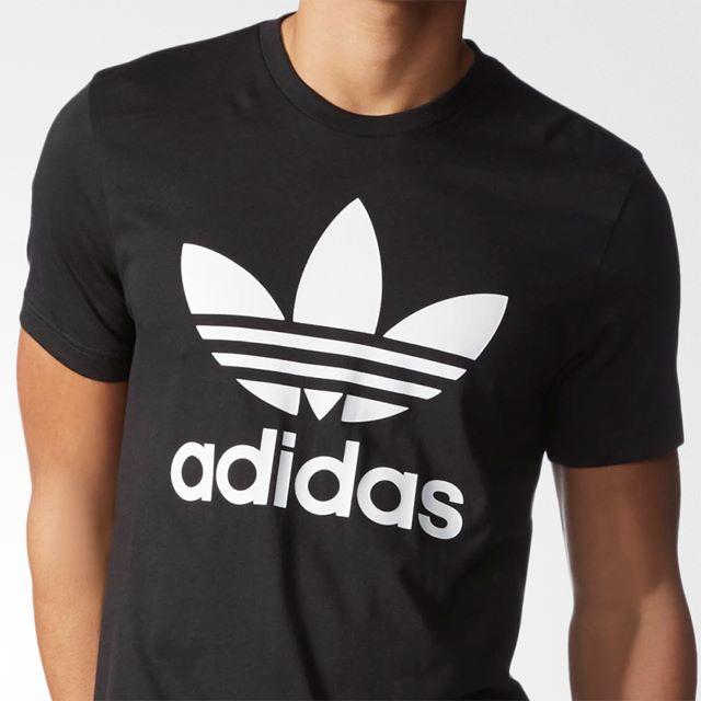 adidas(アディダス)のO【新品/即日発送OK】adidas オリジナルス デカロゴ Tシャツ 黒/白 メンズのトップス(Tシャツ/カットソー(半袖/袖なし))の商品写真