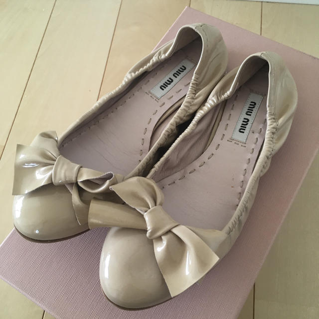 miumiu ビジュー付きフラットシューズ 36 miumiu ビジュー付きフラットシューズ 36