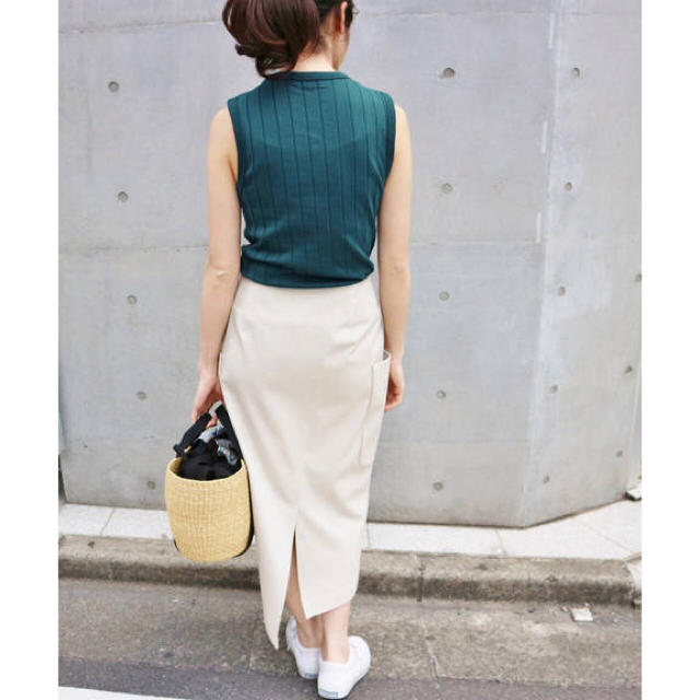 IENA(イエナ)のIENA ビッグポケット カルゼアシメントリースカート 34 used レディースのスカート(ロングスカート)の商品写真