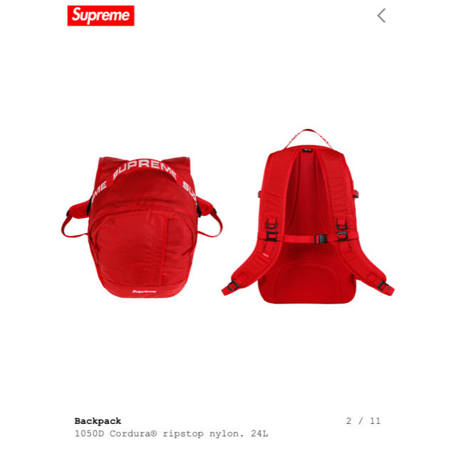 Supreme Backpack 18ss Red