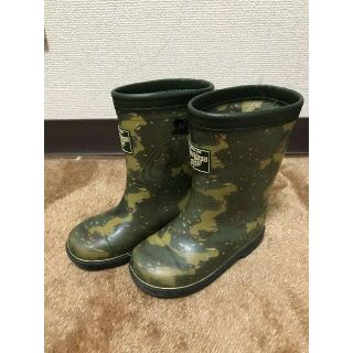 オシュコシュ(OshKosh)のオシュコシュ 迷彩柄 レインブーツ 長靴 カーキ 16cm(長靴/レインシューズ)