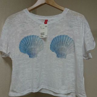 エイチアンドエム(H&M)の貝殻プリントTシャツ タグ付き未使用(その他)