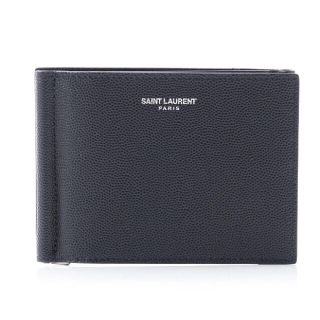 サンローラン(Saint Laurent)のサンローランパリ 二つ折り 財布 ブラック メンズ ウォレット財布 レザー(折り財布)