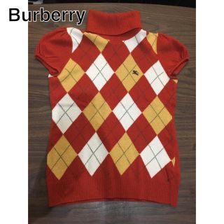 バーバリーブルーレーベル(BURBERRY BLUE LABEL)のBurberry blue label バーバリー 半袖 タートルネック ニット(カットソー(半袖/袖なし))