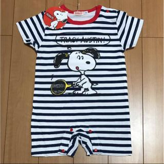 スヌーピー(SNOOPY)のスヌーピー 半袖 ロンパース 70 【新品・未使用】(ロンパース)