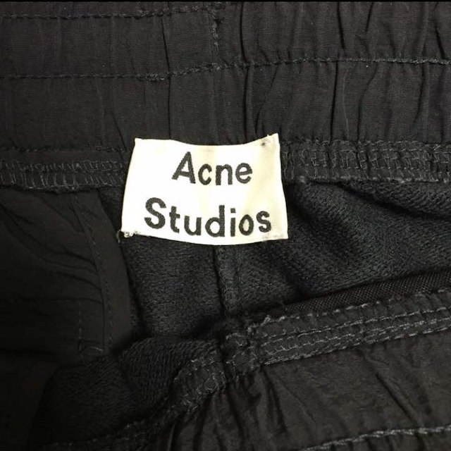 ACNE(アクネ)のアクネストゥディオズ acnestudios イージーパンツ スウェット 黒 S メンズのパンツ(その他)の商品写真