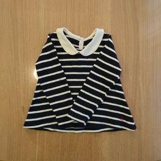 プチバトー(PETIT BATEAU)のプチバトー　マリニエール衿つきカットソー(シャツ/カットソー)