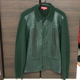 シュプリーム(Supreme)のsaki様 supreme Leather Front Polo Sweater(ニット/セーター)