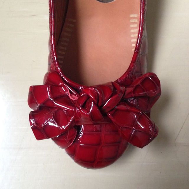 ROSE BUD(ローズバッド)のras＊クロコリボンエナメルパンプス＊赤＊38 レディースの靴/シューズ(ハイヒール/パンプス)の商品写真