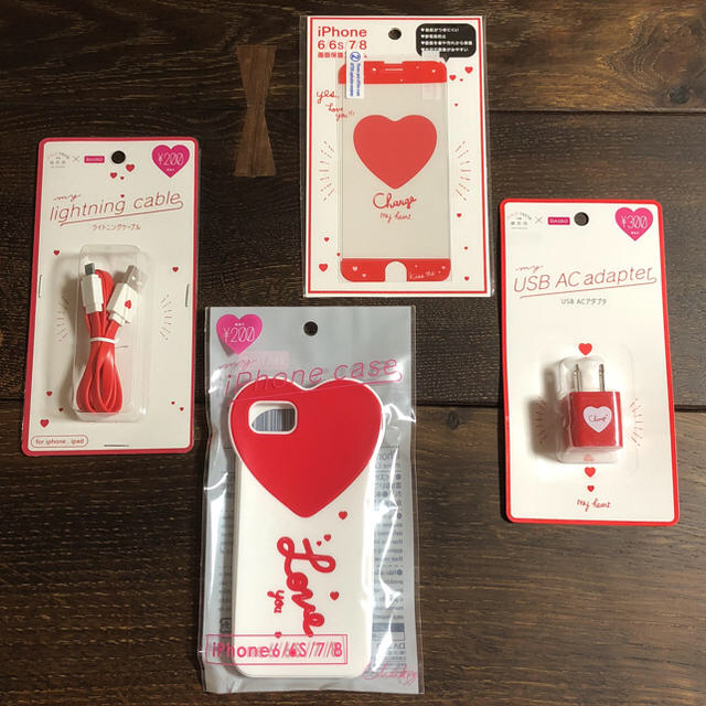 iPhone(アイフォーン)の値下げ中‼︎ ♡DAISO♡ GIRLS' TREND研究所 ４点セット スマホ/家電/カメラのスマホアクセサリー(iPhoneケース)の商品写真