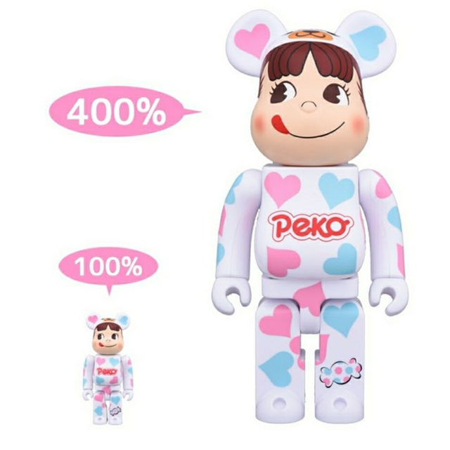 BE@RBRICK 着ぐるみ ペコちゃん ハート 100%&400%セット BE@RBRICK 着ぐるみ ペコちゃん ハート 100%&400%セット