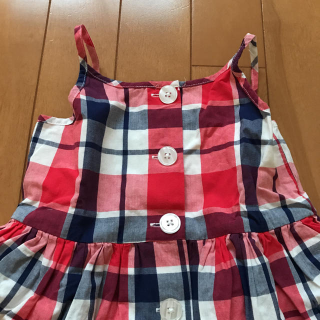 GAP(ギャップ)の新品タグ付 ギャップ GAP 100 チェックワンピ キッズ/ベビー/マタニティのキッズ服女の子用(90cm~)(ワンピース)の商品写真